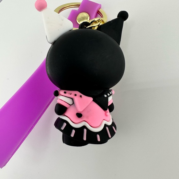 Kuromi Fancy Dress Keychain - New with strap - Picture 4 of 5